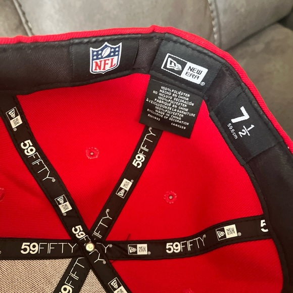 Cleveland Browns Hat Cap Fitted Size 7 1/4 Red New Era Elf Football 59FIFTY - Picture 7 of 8